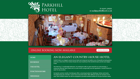 Parkhill Hotel Lowestoft Website